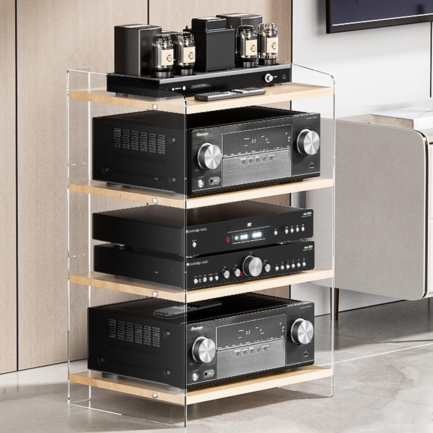 WNYAILLL 4-Tier AV Media Stand