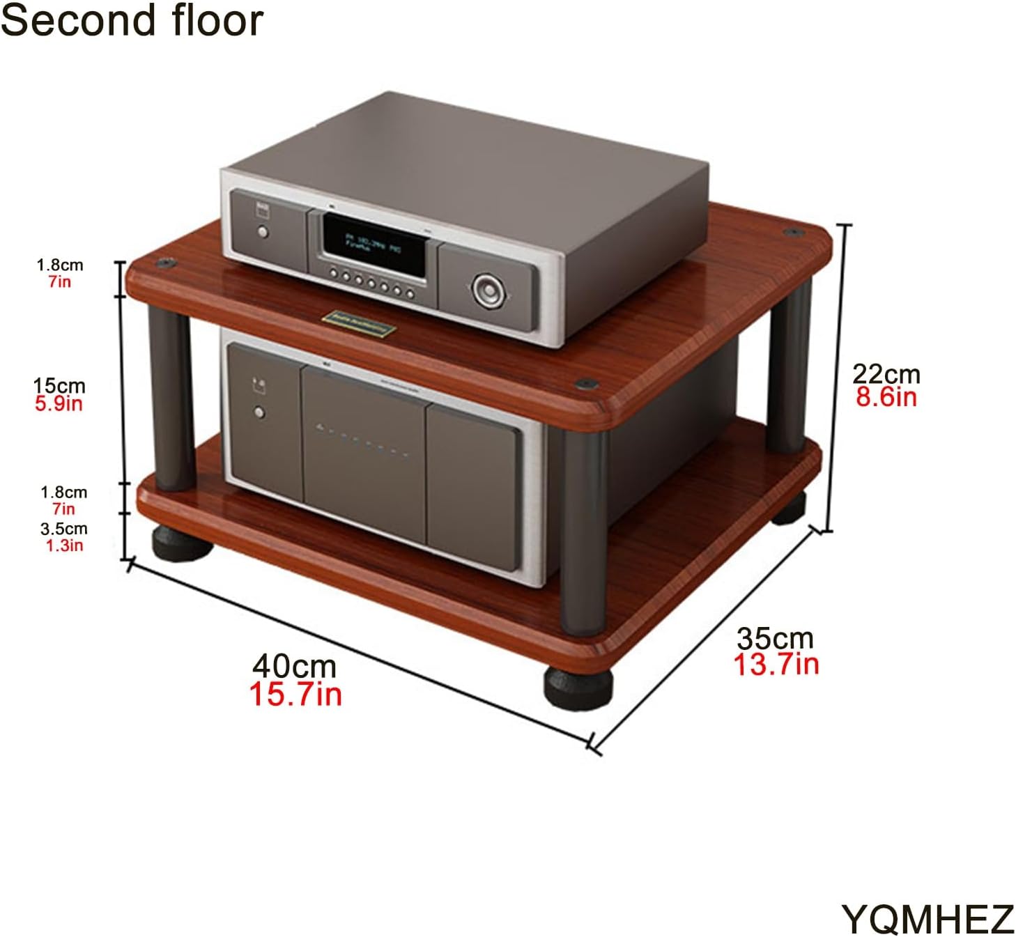 YQMHEZ 2/3/4 Tier Stereo Rack System Cabinet
