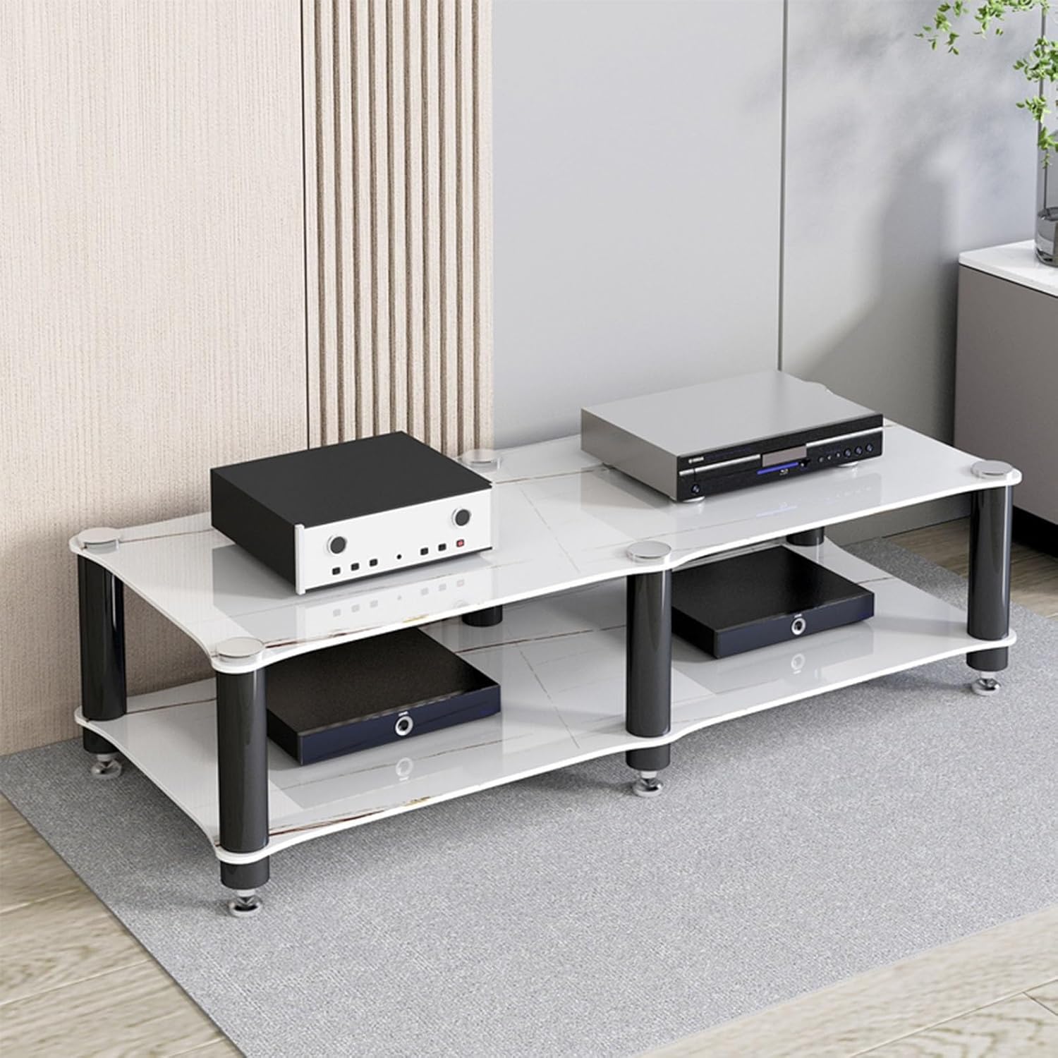 CHZDPP TV Stand/Home Theater Cabinet with Shock-Absorbing Foot Pegs