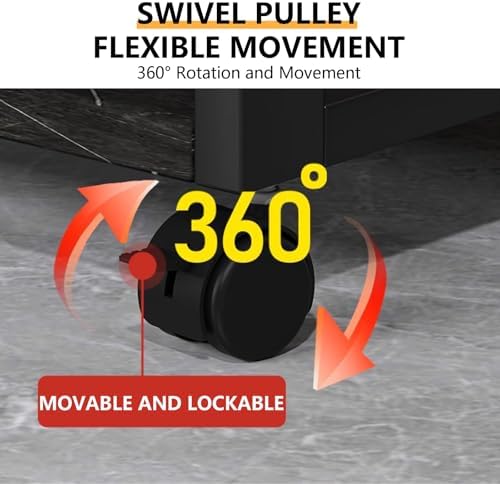 4-Tier Movable AV Media Stand