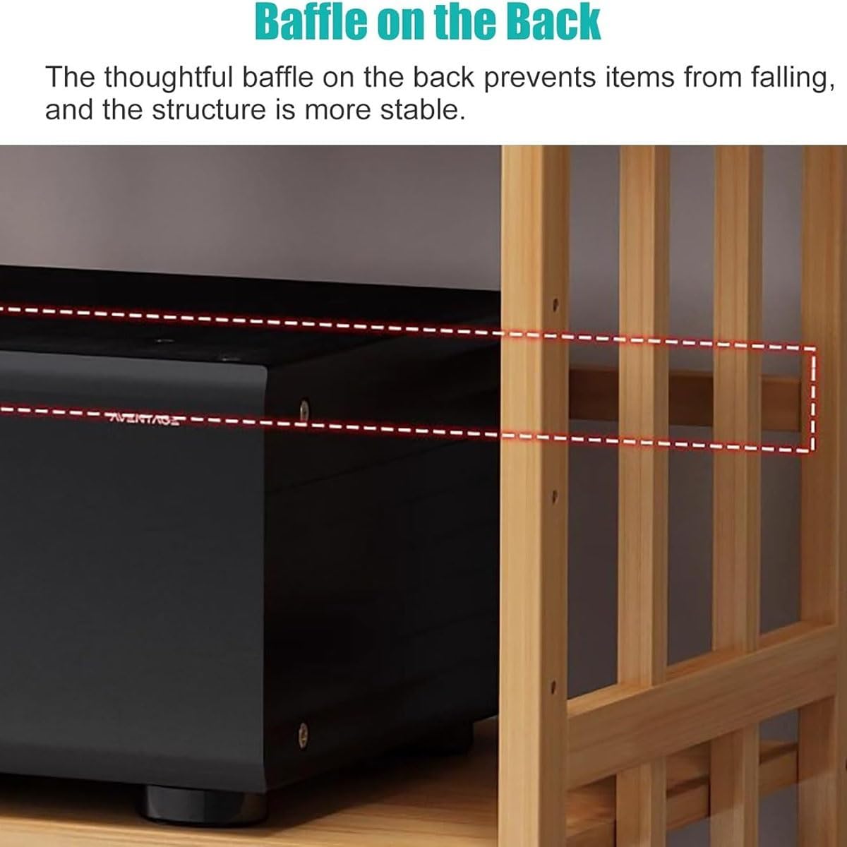 Mobile Audio Rack Cabinet Stereo Component Stand On Wheels