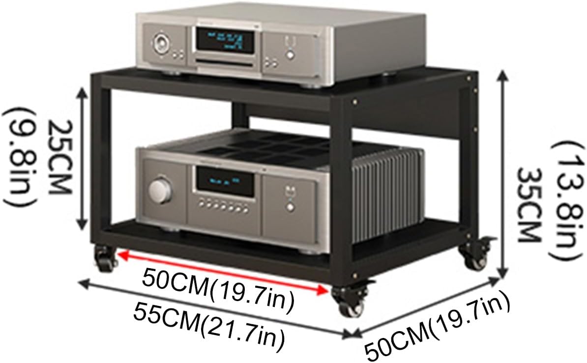 Movable AV Component Cabinet Media Stand for Home/Office/Theater