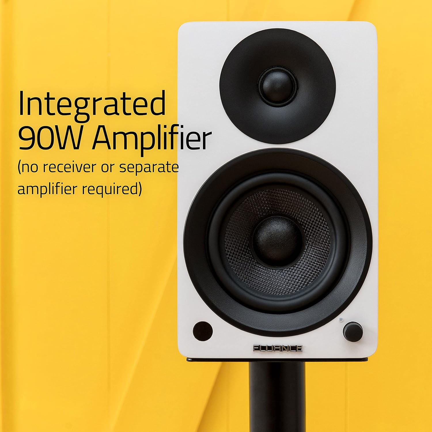 Fluance RT81+ Elite HiFi Vinyl Turntable (Walnut) and Ai41 Powered Bookshelf Speakers (White Walnut) Bundle: High Fidelity Sound