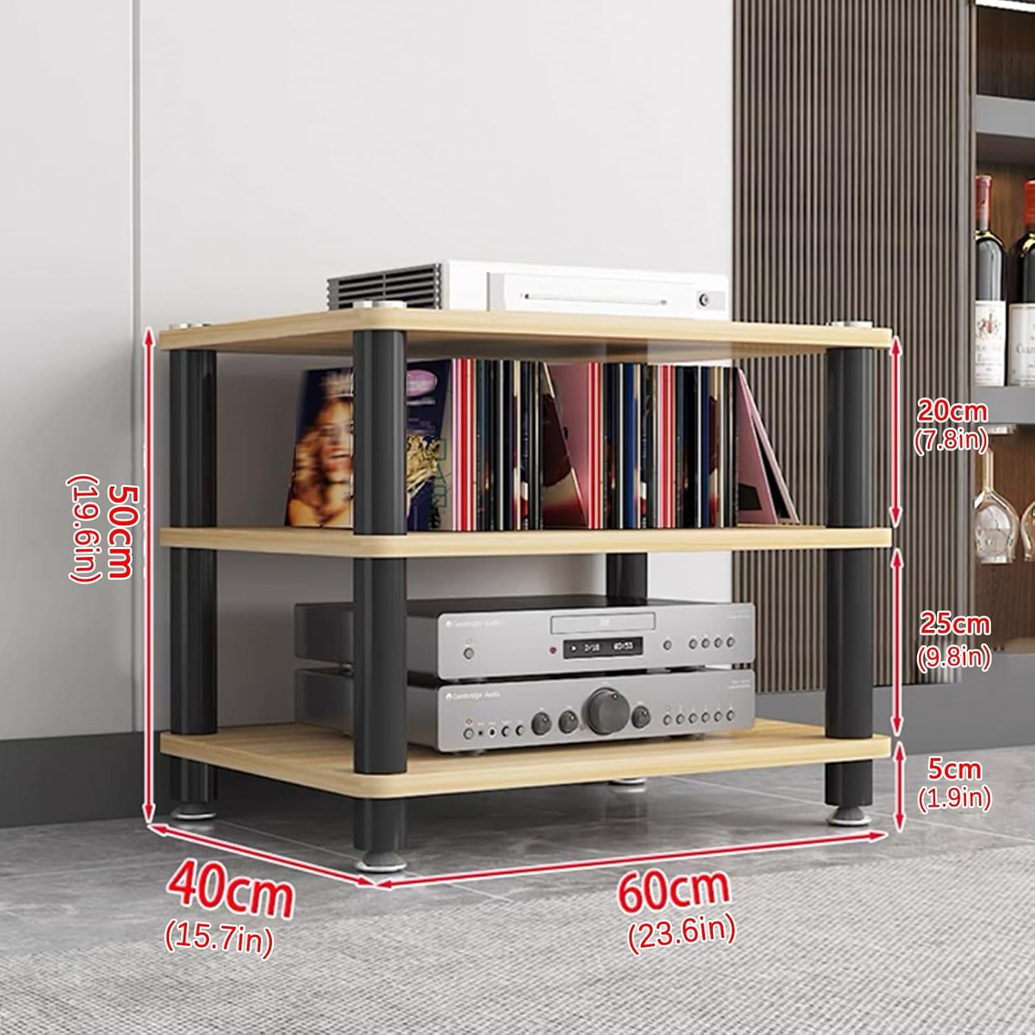 GUAWJRZDP Multi-Tier Audio Rack