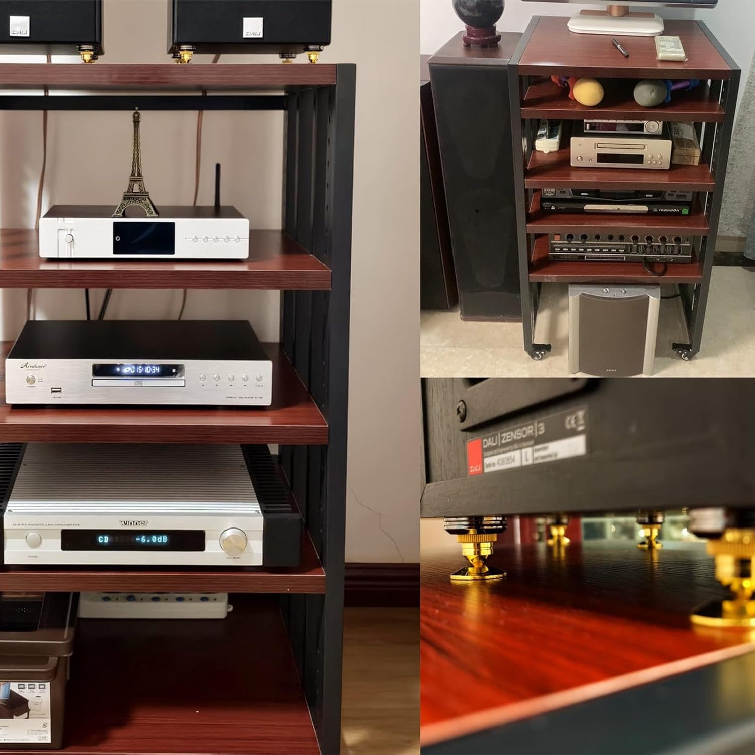 POWRZZZY 4-Tier AV Media Stand