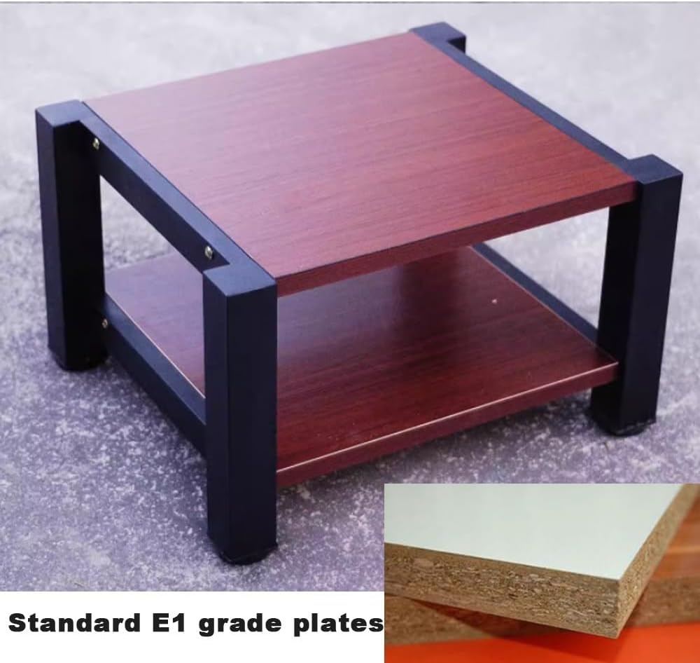 BERWDUXA HiFi Rack AV Shelf 2 3 4-Tier Game Console Stand Stereo Audio Video Cabinet Corner Media Storage Shelves Record Player Cabinet(Black