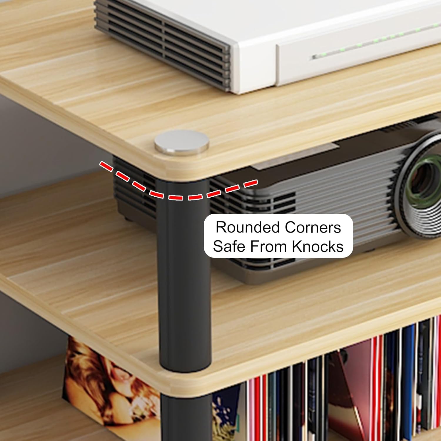 RENLXFI HiFi Racks and Stands Audio Rack Cabinet Av Shelf