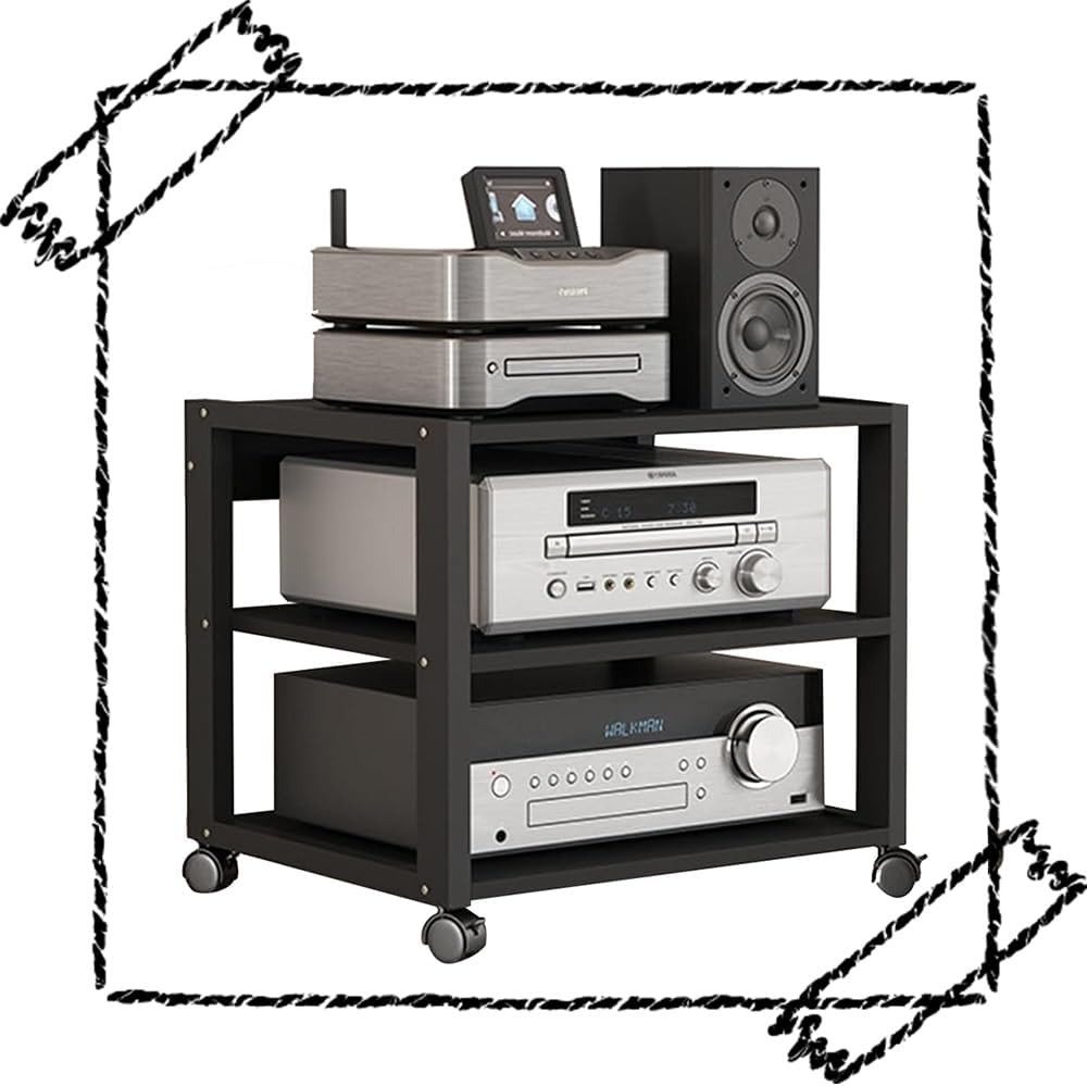 OUKEJNM 4-Tier AV Media Stand