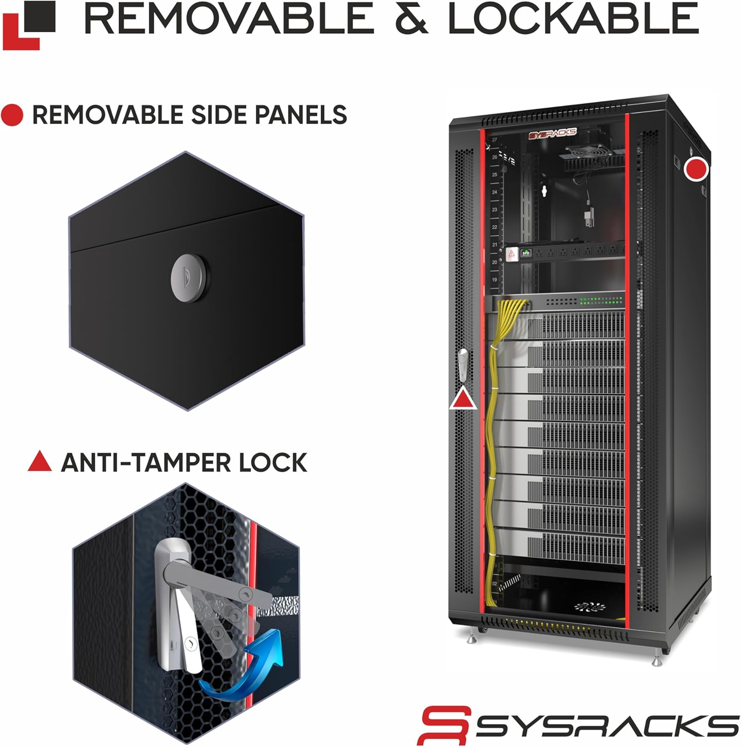 Sysracks 27U Wall Mount Server Rack Cabinet