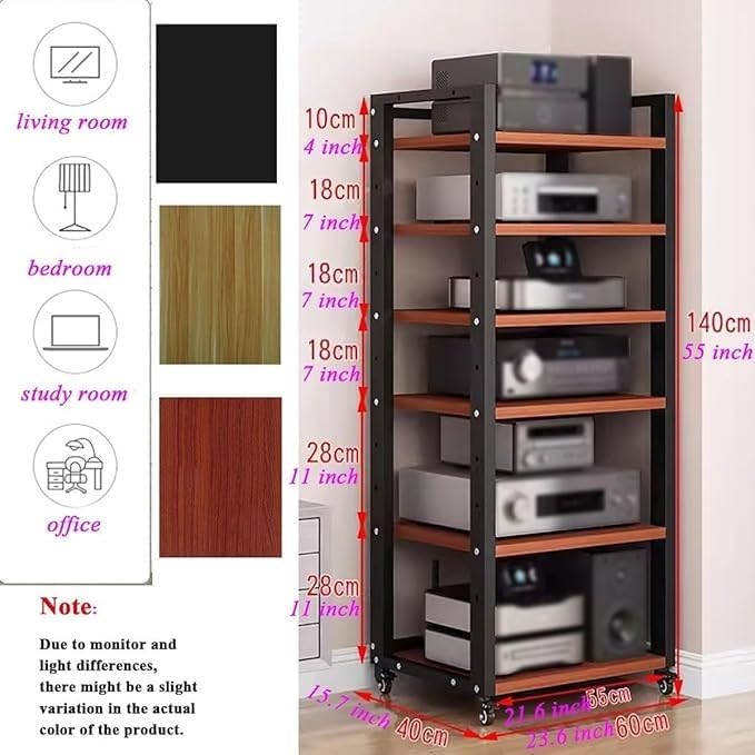 6 Tier Audio Video Rack