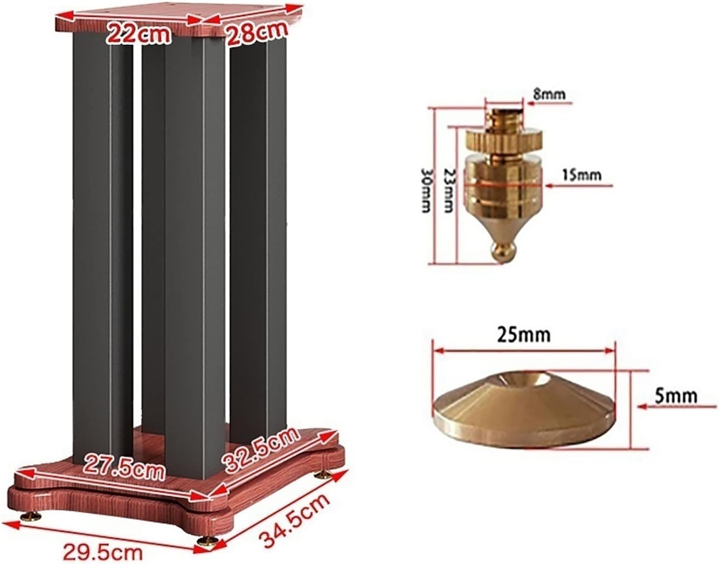 MIQXUAN Speaker Stands Heavy Duty Speaker Stands