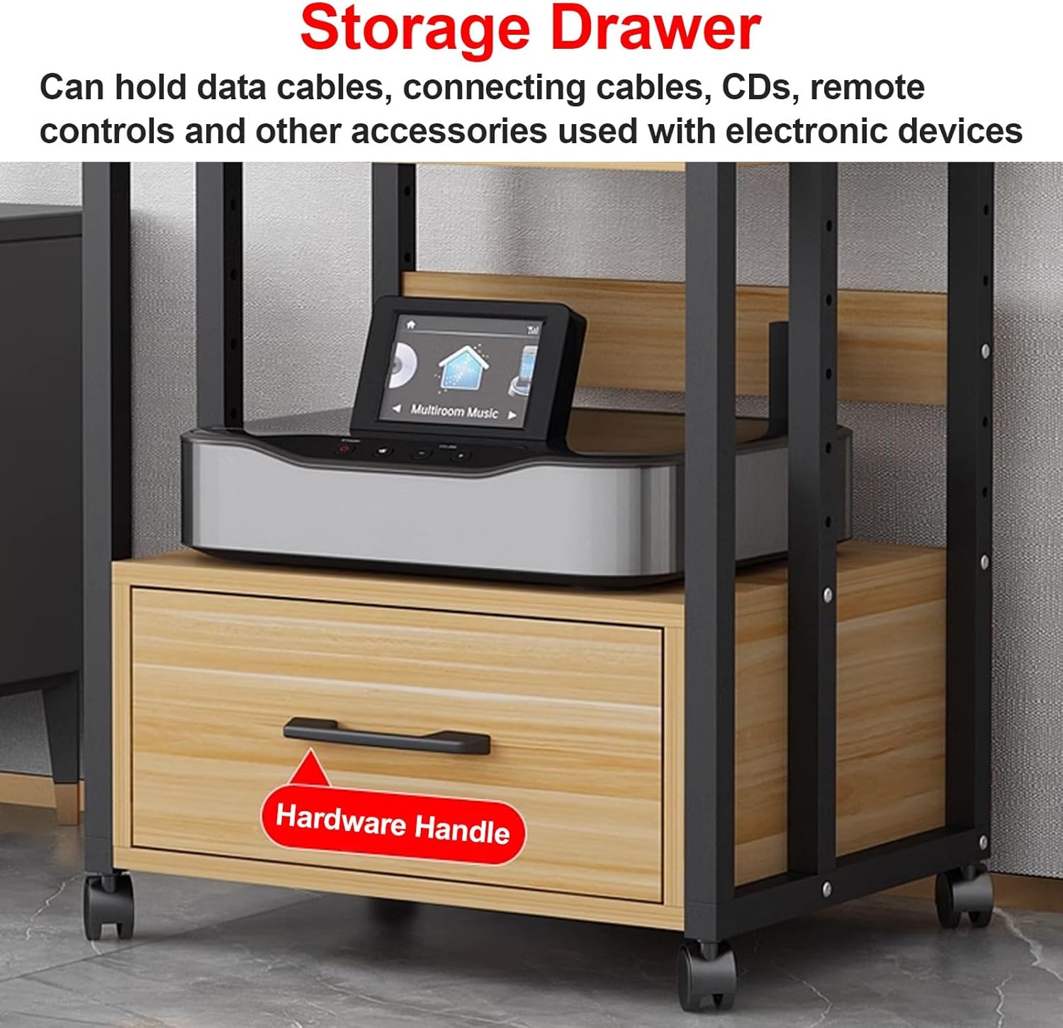 YIFAIIX Media Stand with Wheels