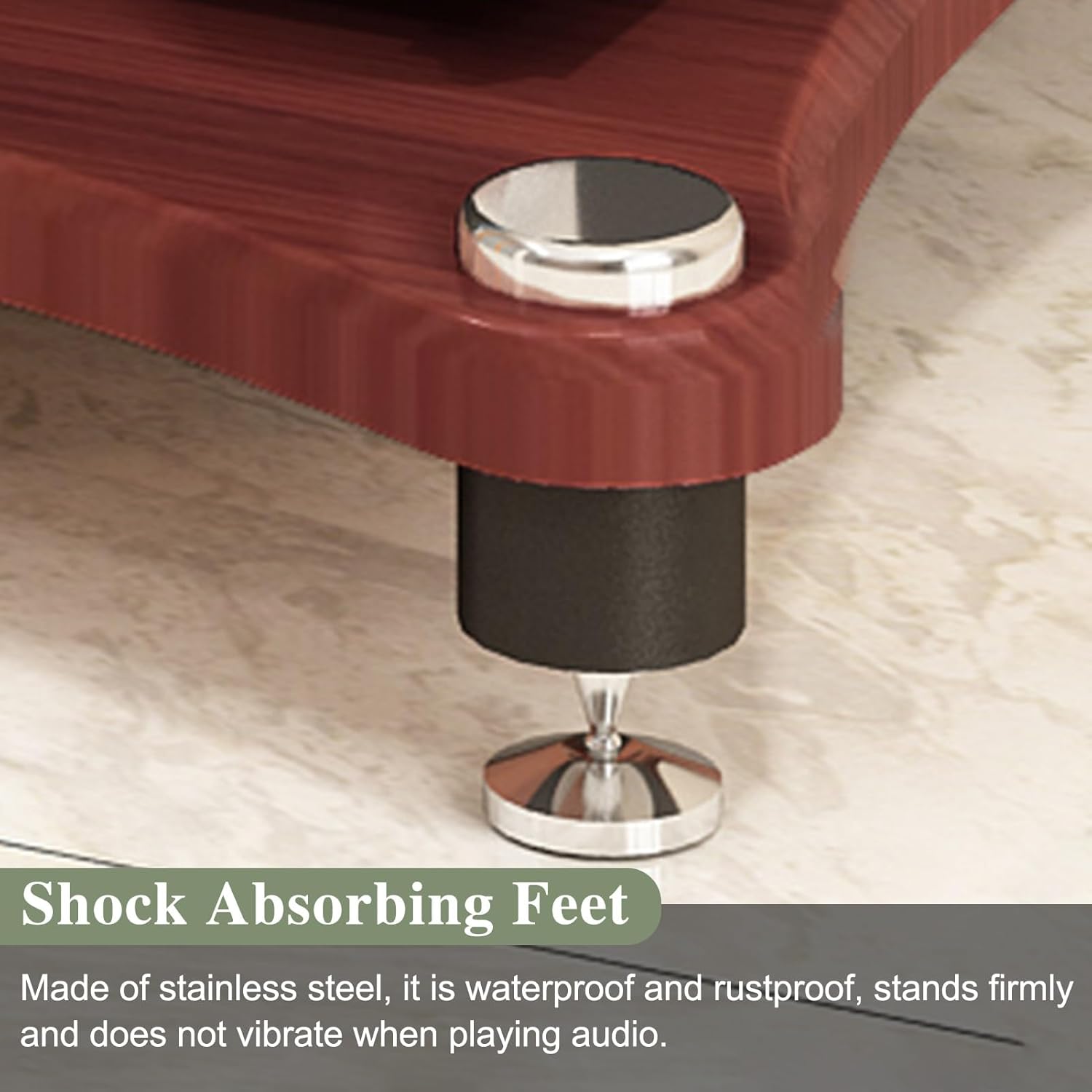 UrbanUp Audio Cabinet Rack 1-4 Tier AV Media Stand with 4 Steel Post