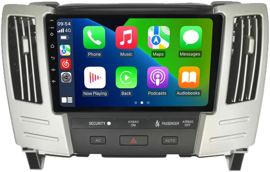 FELLOSTAR Car Radio for Lexus RX300 RX330 RX350 RX400 RX450 2004-2009 Stereo Upgrade with Carplay & Android Auto 8-Core 2G RAM + 32G ROM 9-Inches QLED Touch Screen Head Unit(Retain Factory CD)