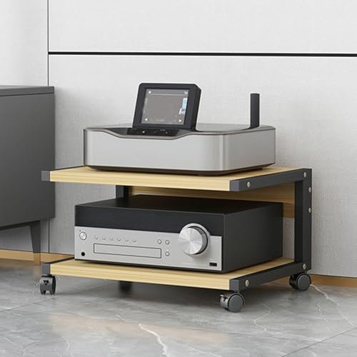 USZWBY Media Stereo Cabinet Standav Media Stand with Wheels