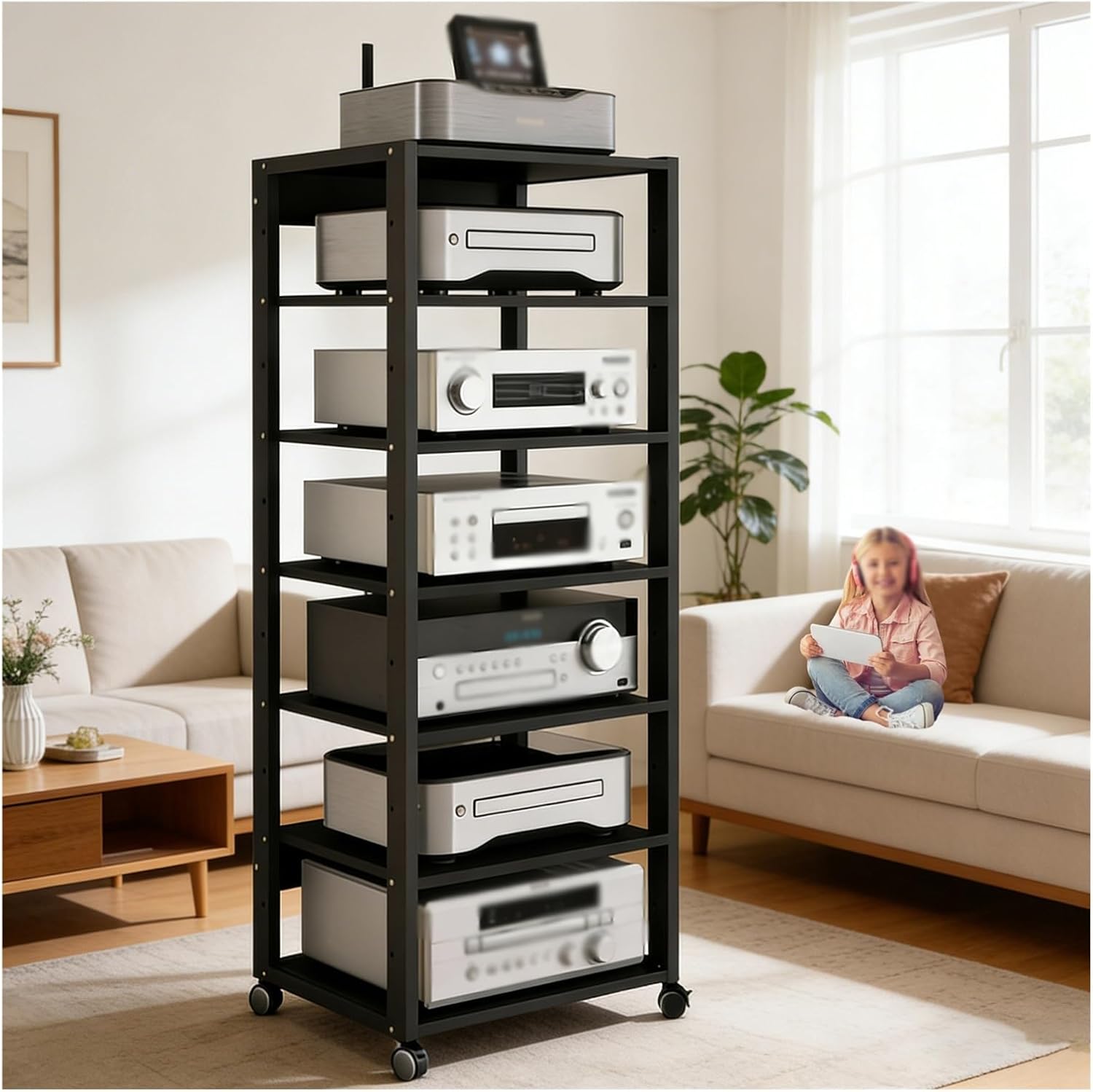 7 Tier Audio Rack Tower
