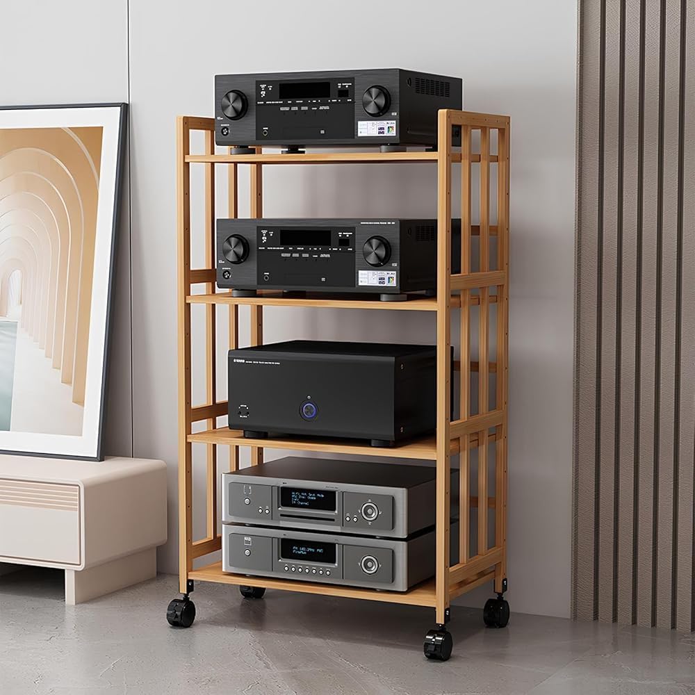 Audio Rack Cabinet with Adjustable Shelf