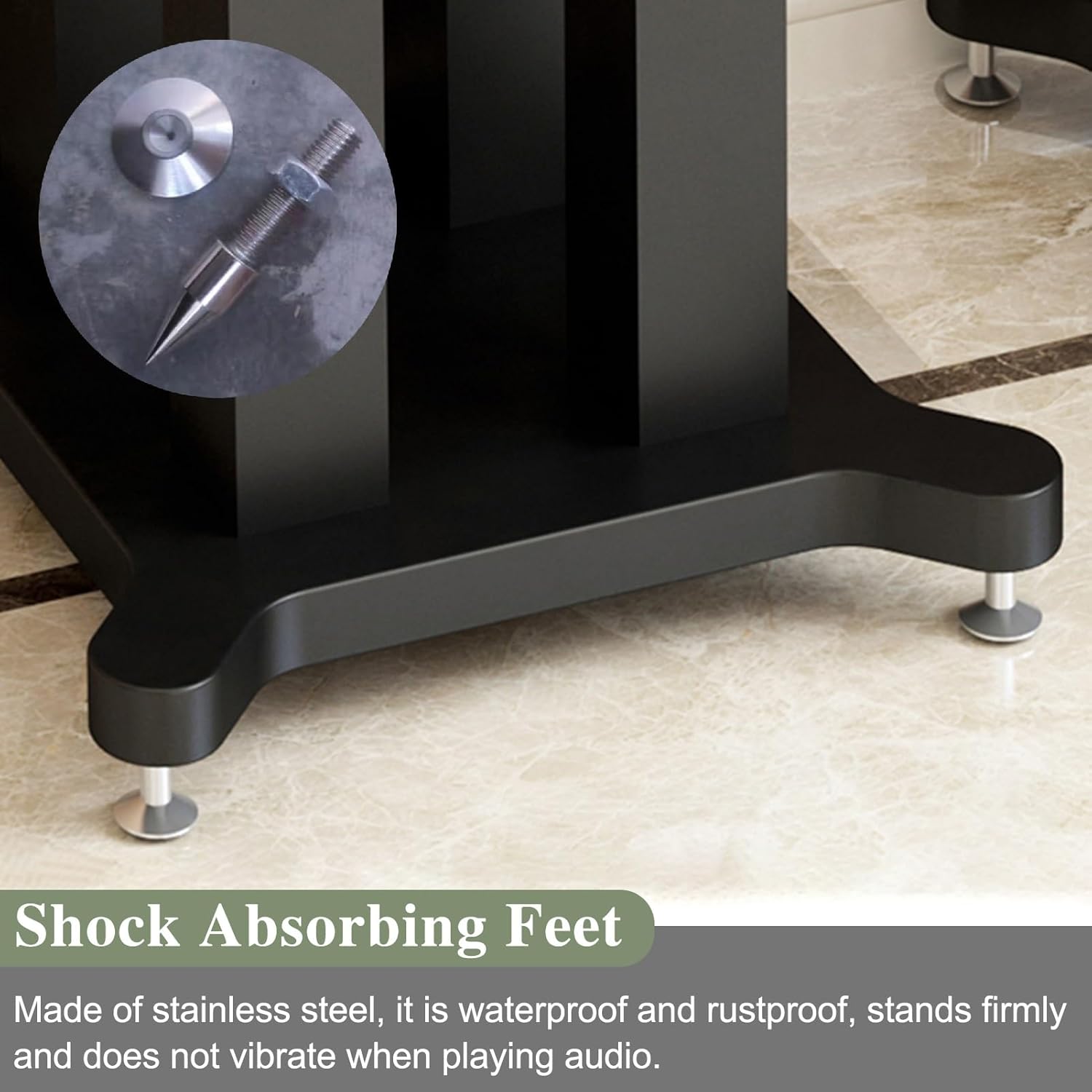 UrbanUp Audio Cabinet Rack 4 Post Stereo Cabinet Audio Rack Tower