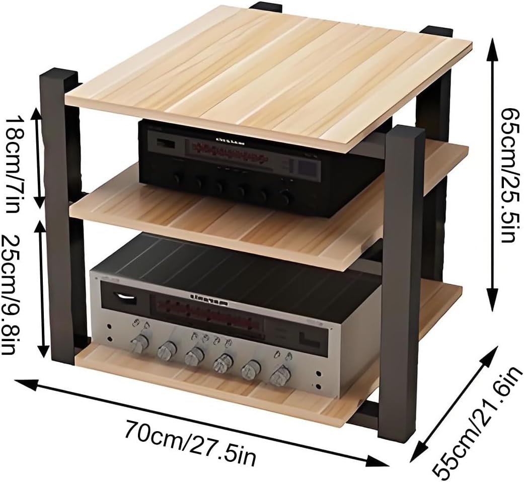 2.3.4 Tier AV Media Stand - Stereo Audio Rack