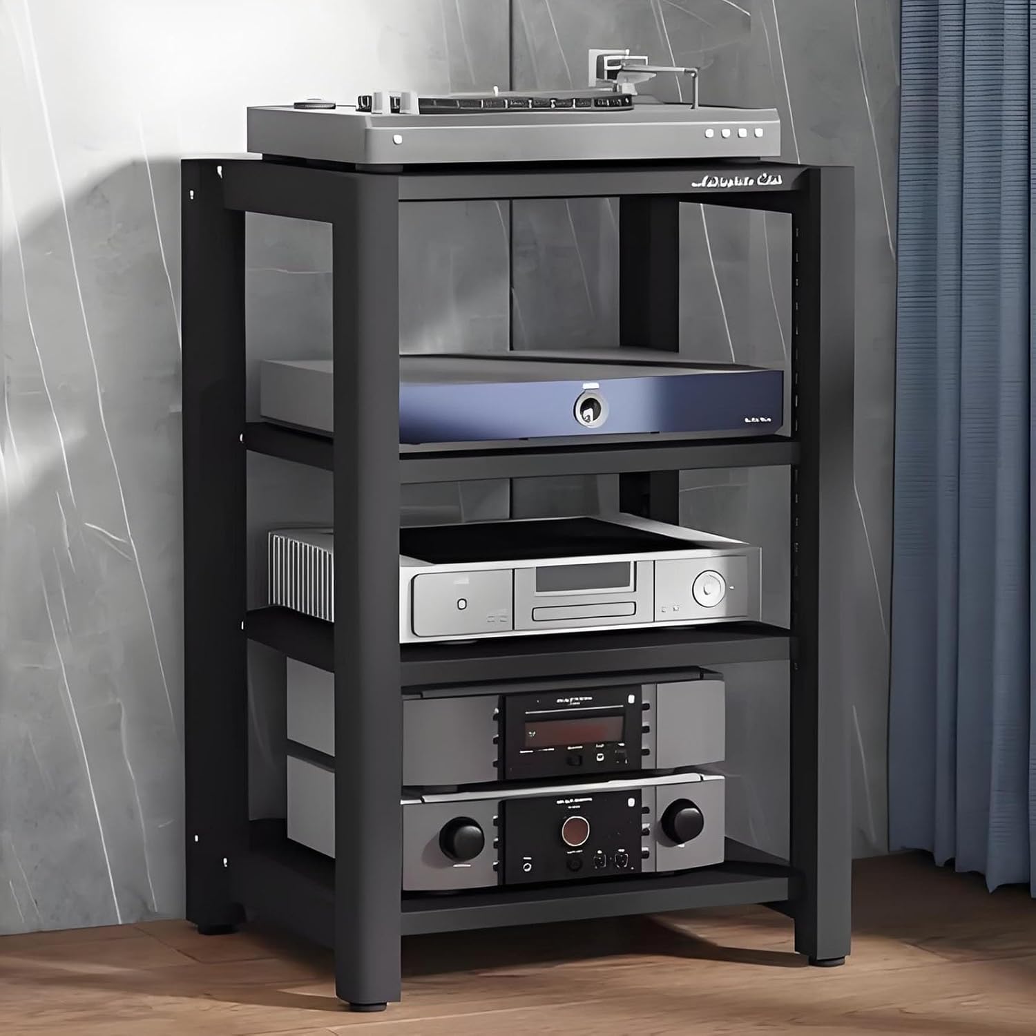 2/3/4/5 Tier Audio Cabinet Record Player Stand Audio Rack