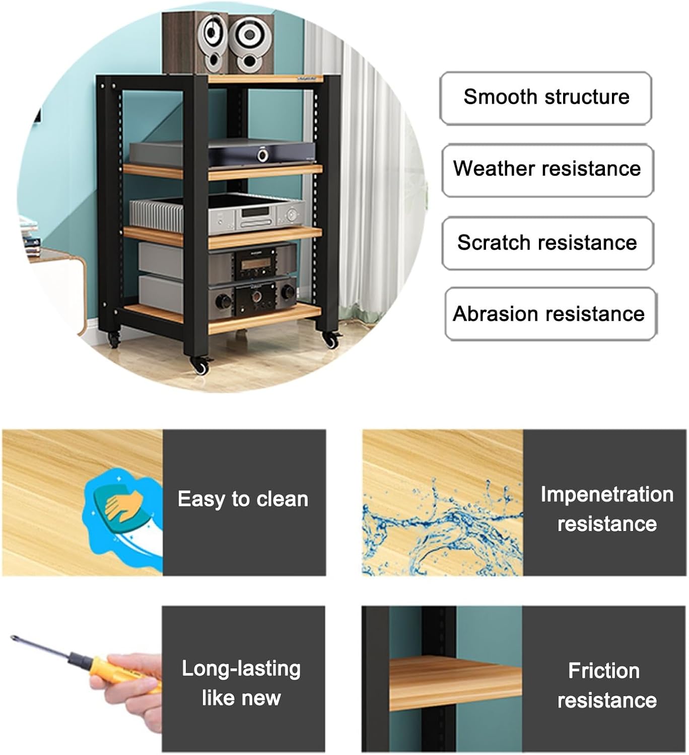 GUAWJRZDP Multifunctional Movable Media Stand