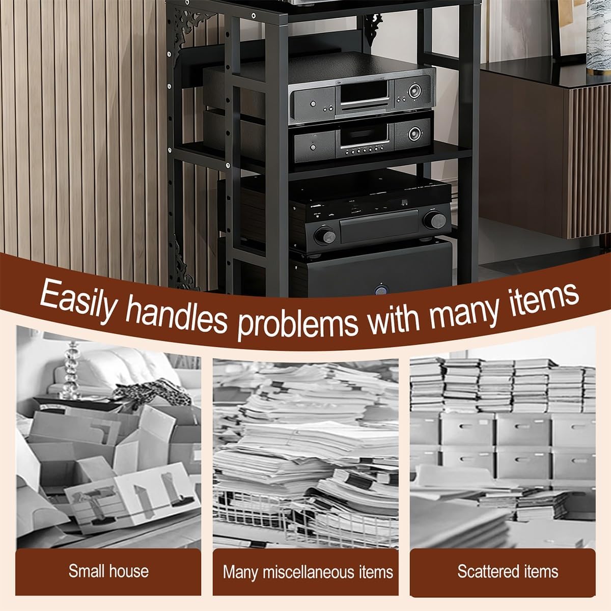 JDPYURV 3/4 Tier Audio-Video Media Stand