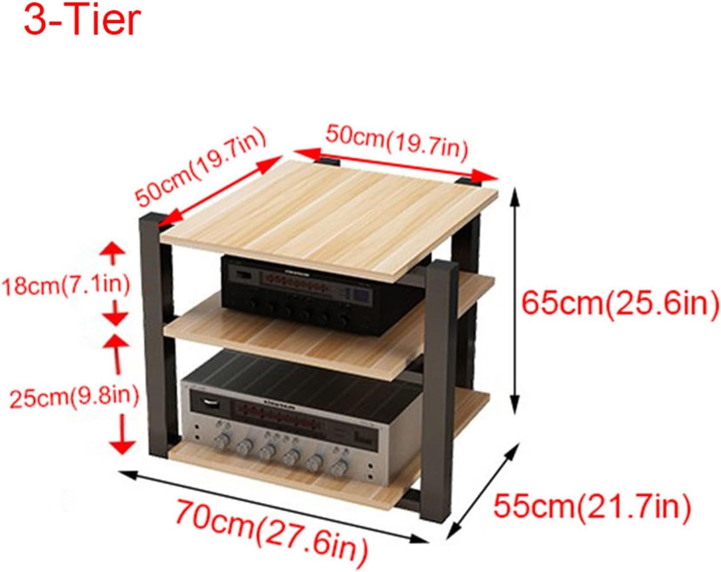 Modern 3/4-Tier Media Stand - AV Cabinet