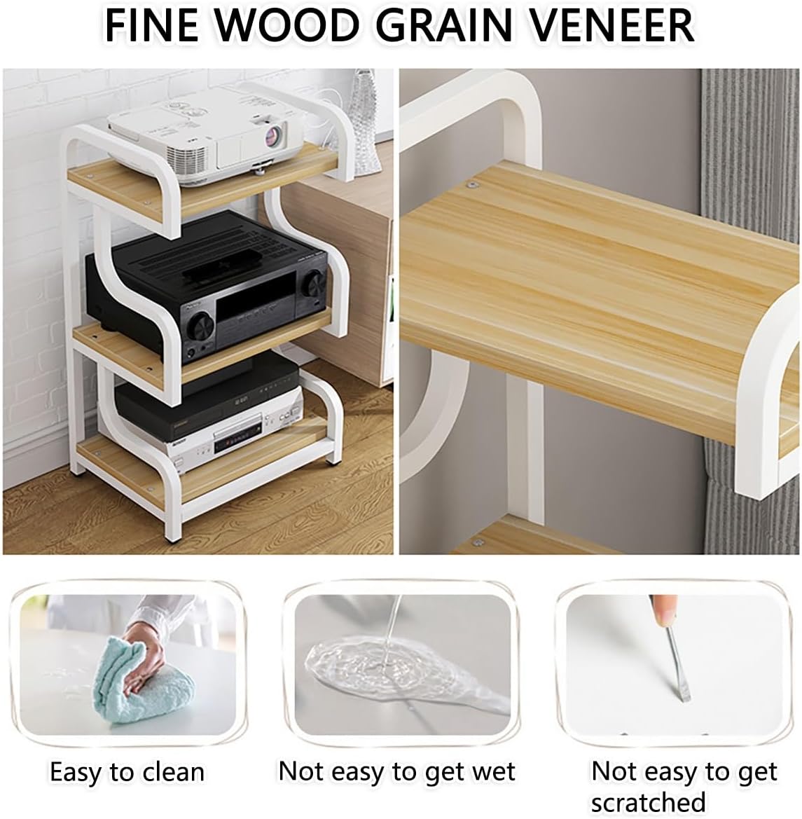 Kaverno 3 Tiers AV Media Stand