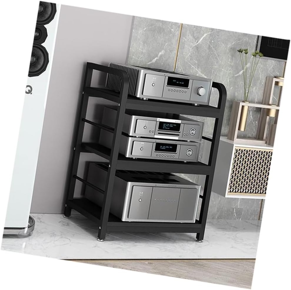 BIUBPW Audio Media Stand Home Stereo Rack Corner Media Storage Cabinet