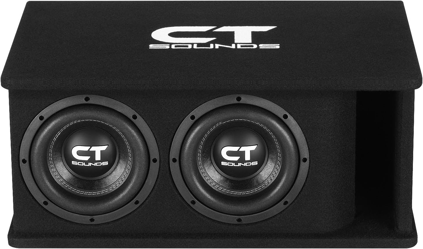 CT Sounds Dual 8 1600W Loaded Tropo Series Ported Car Subwoofer Box - TROPO-2X8D4