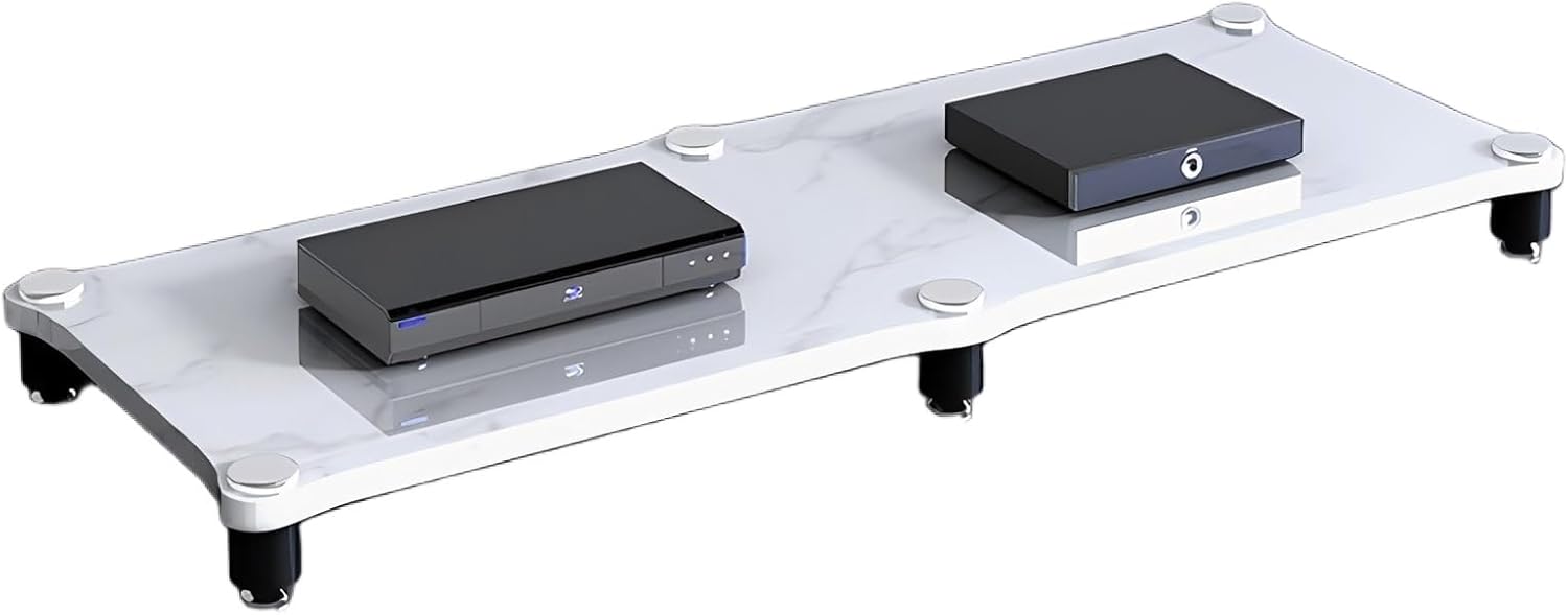 Media Stand with 2 Rack Shelves & Mounting Hardware