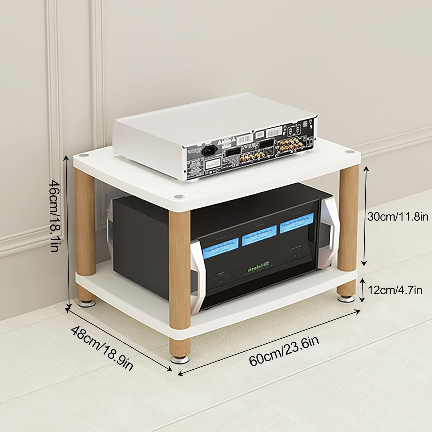 ZIHESY Stereo Stands AV Media Stand Modern Audio-Video Shelving