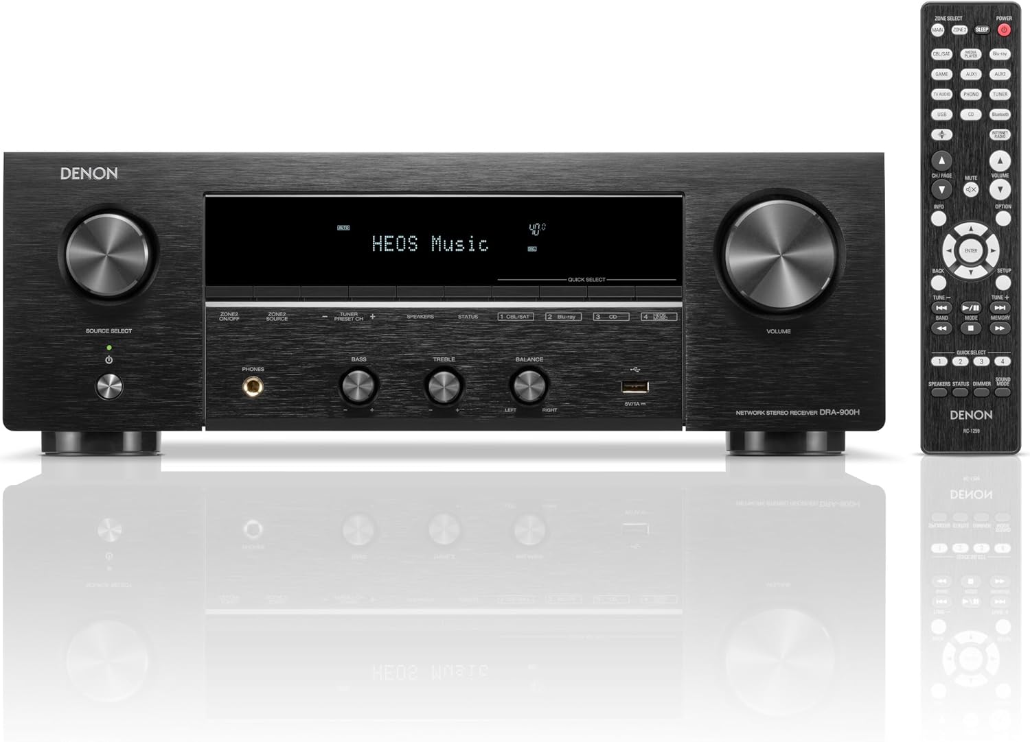 Denon Receiver DRA-900H - 2-Channel Stereo Network Receiver (2023 Model) - 100W/Ch. Hi-Fi Amplification