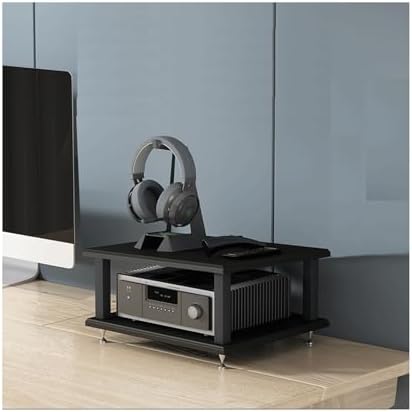 HiFi Wooden AV Component Stand - Open Stereo Cabinet