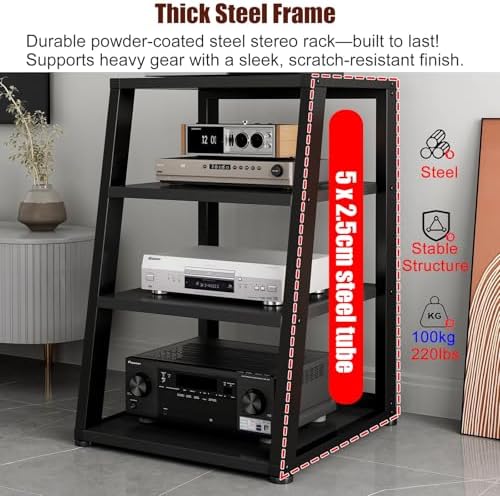 Heavy Duty Mobile Media Stand with Wheels