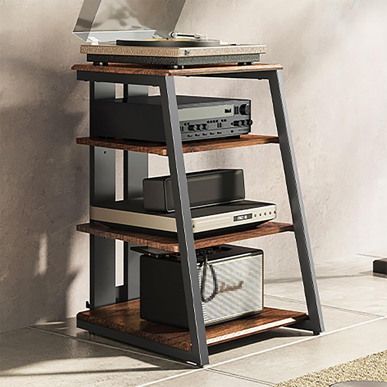 JIAOCKJIAO 4 Tier Audio Rack