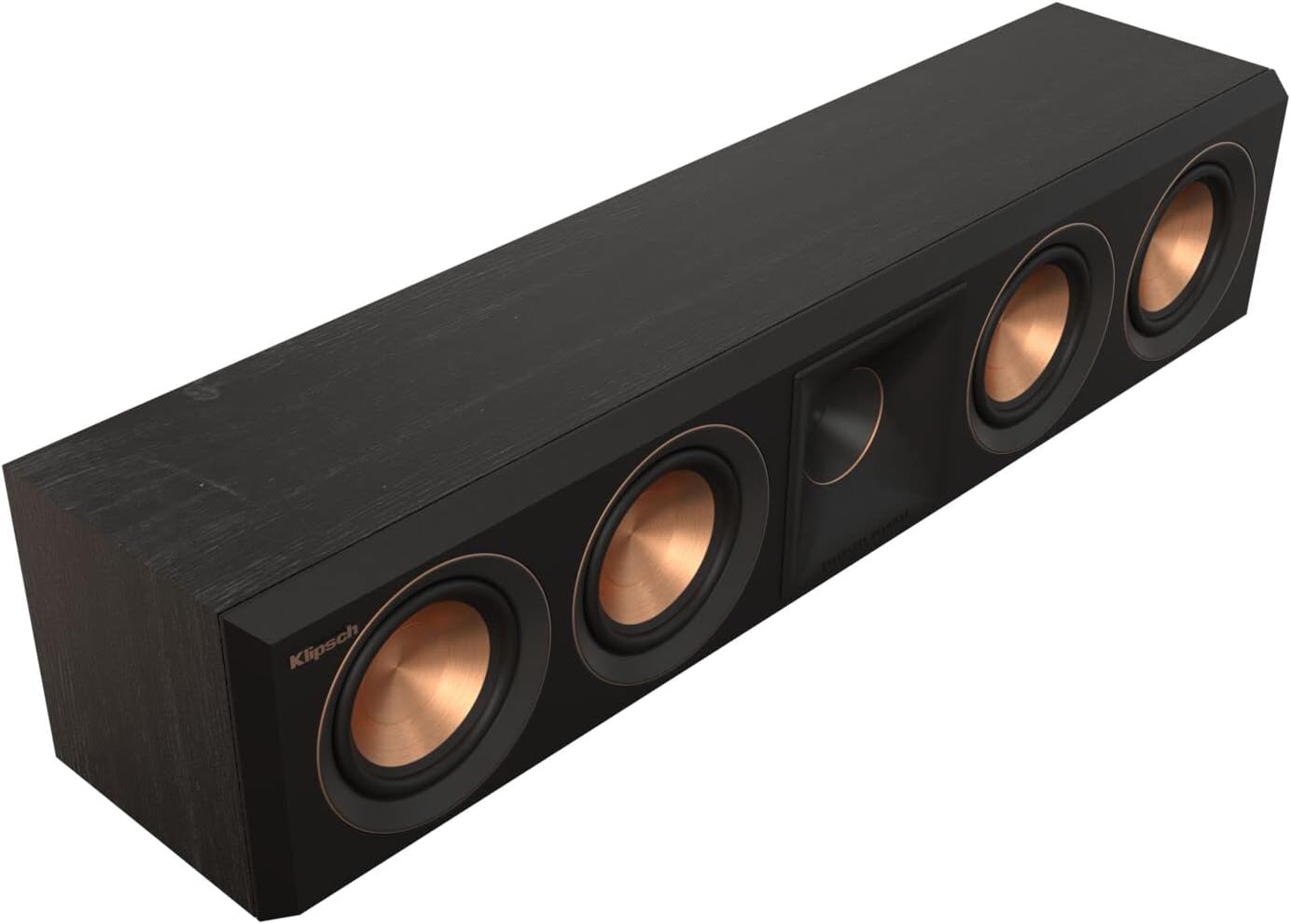Klipsch Reference Premiere RP-404C II Center Channel Speaker with Shallow-Depth Sealed Design and 4 Cerametallic Woofer for Crystal-Clear Home Theater Dialogue in Ebony (Renewed)