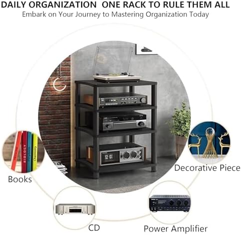 4-Tier Audio Video Media Stand