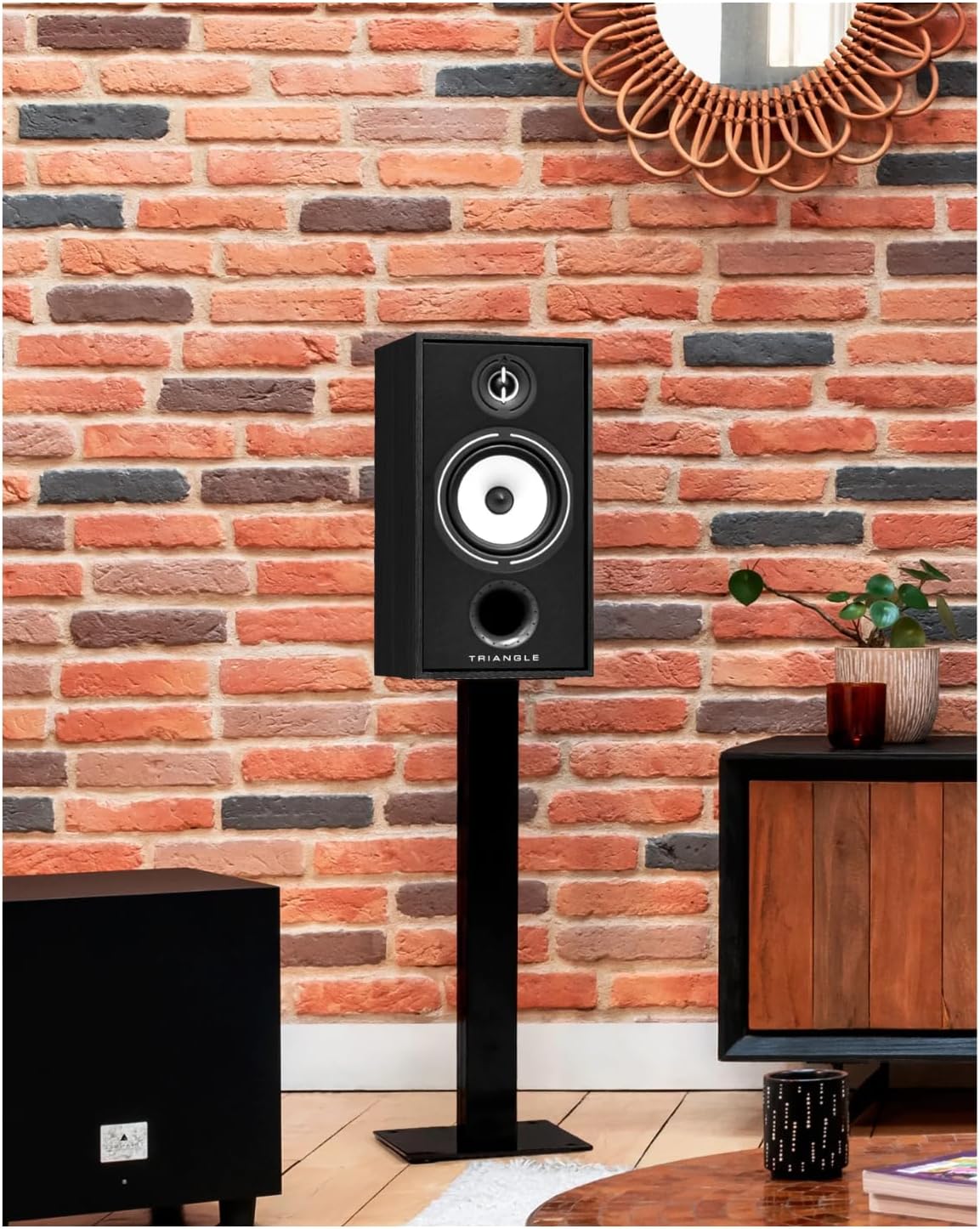 triangle - Hi-Fi Borea BR04 - Bookshelf Speaker - Power handling 110W - Output 91 dB/W/m - Surround Compatible for Home Cinema - 220 x 425 x 314 mm - Black Ash (Pair)