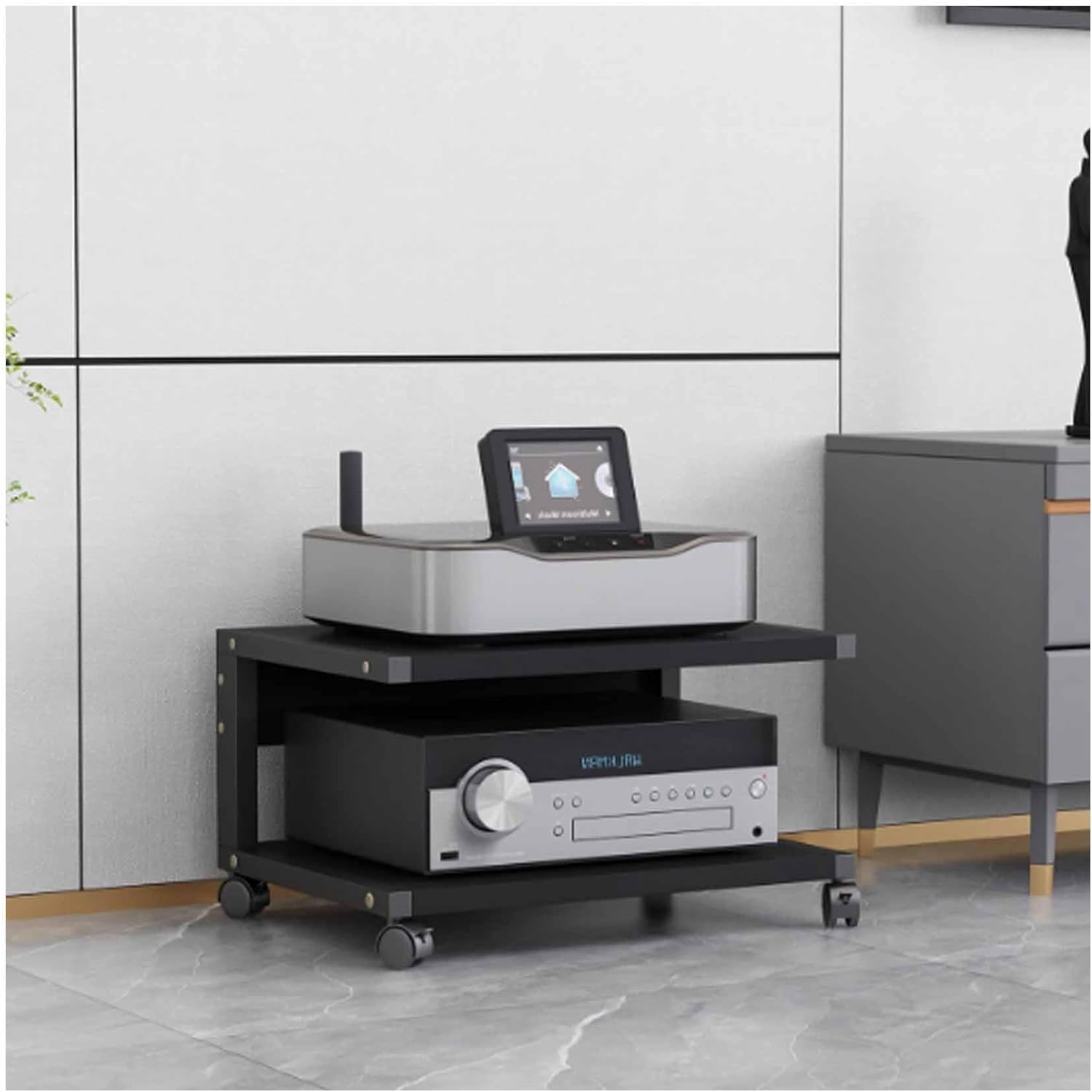 Modern AV Media Cabinet - Stereo Stand & Storage Rack for Living Room