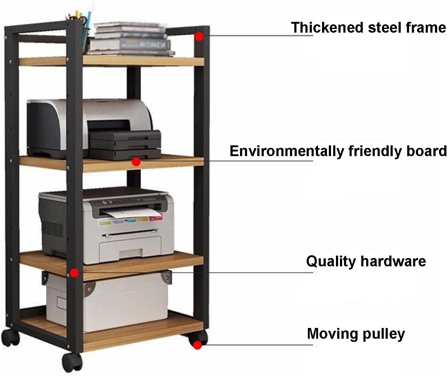 DESKGURU Media Stand with Wheels