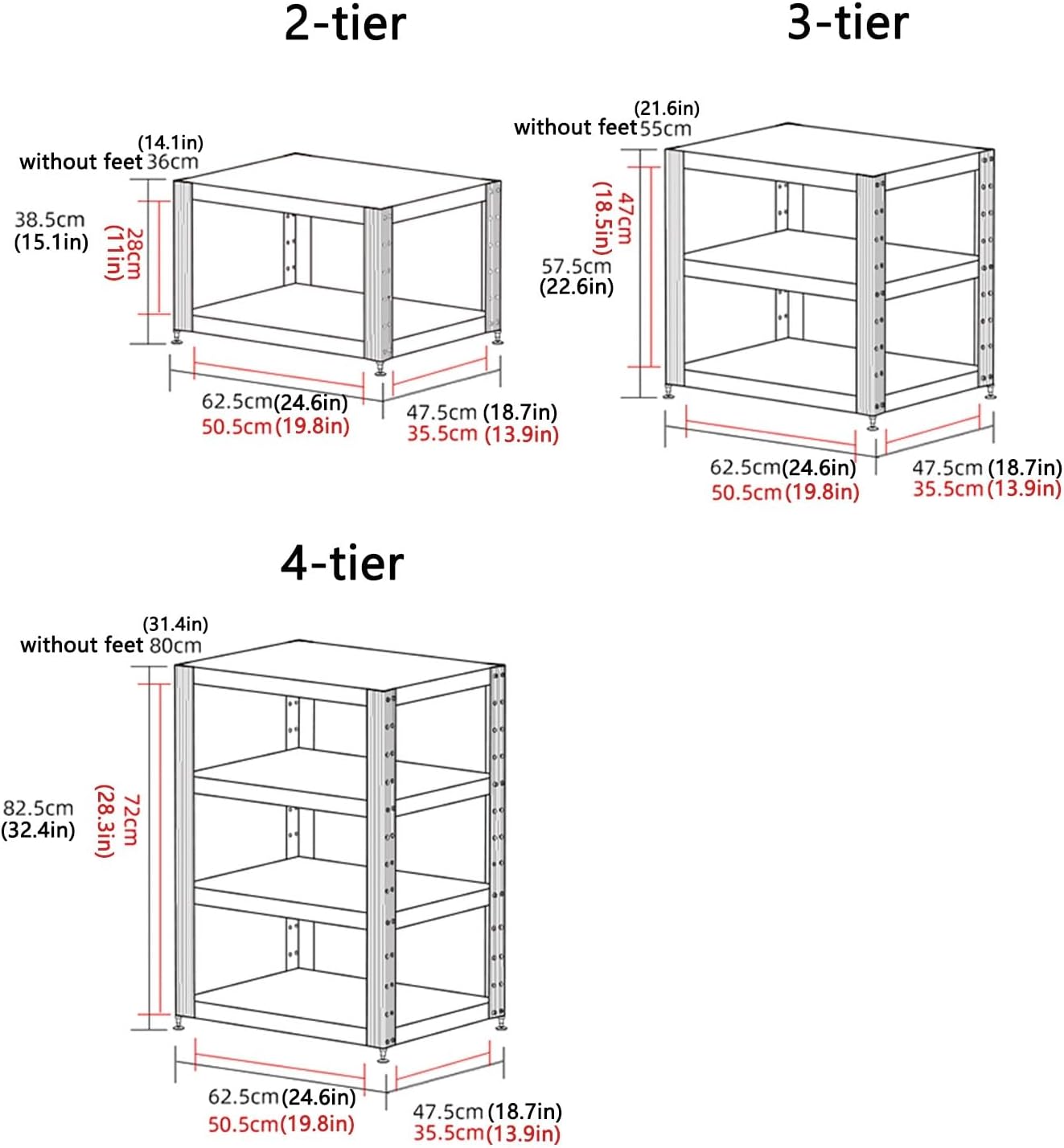 GUAWJRZDP Wooden Audio Rack