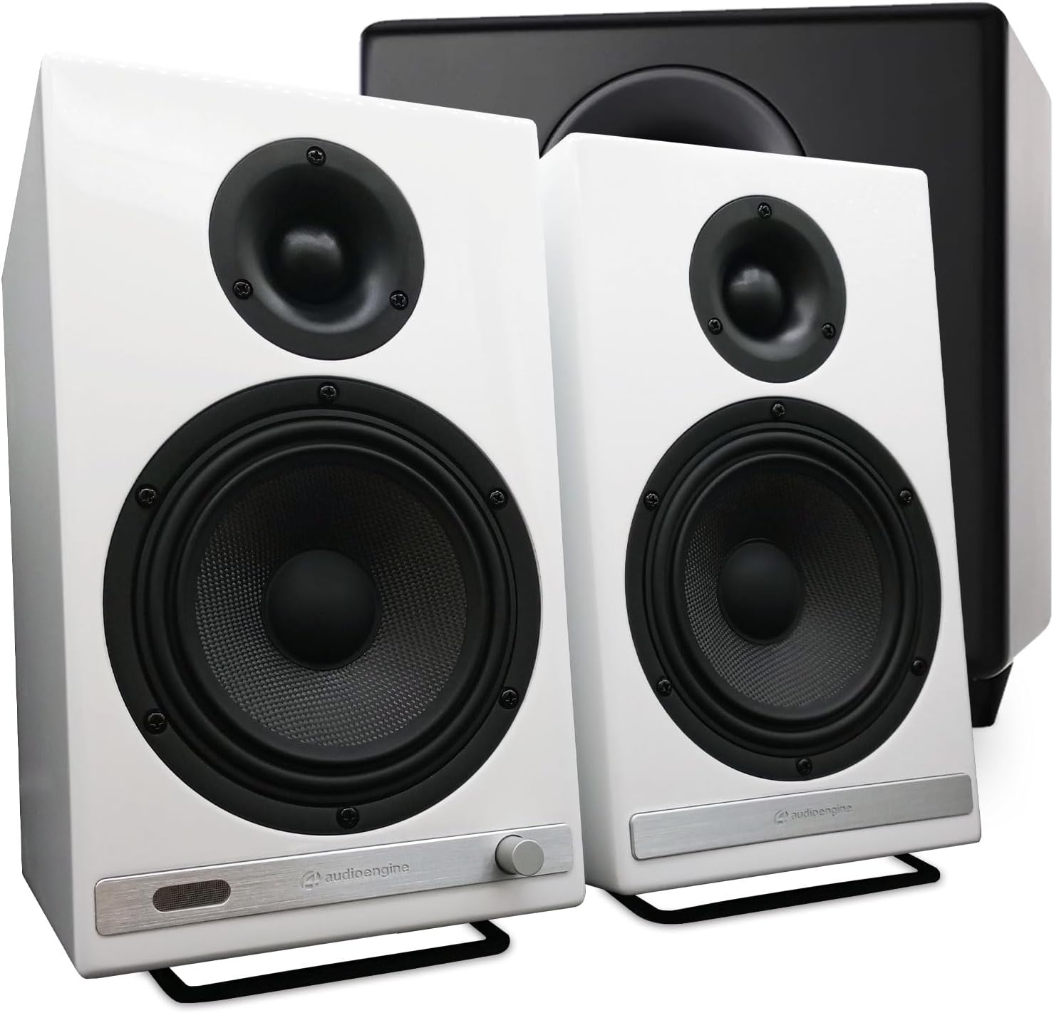 Audioengine HD6 Premium Powered Bookshelf Speakers | 150W Audiophile-Grade Bluetooth 5.0 Speakers with aptX HD | 24-Bit DAC | Real Wood Veneer