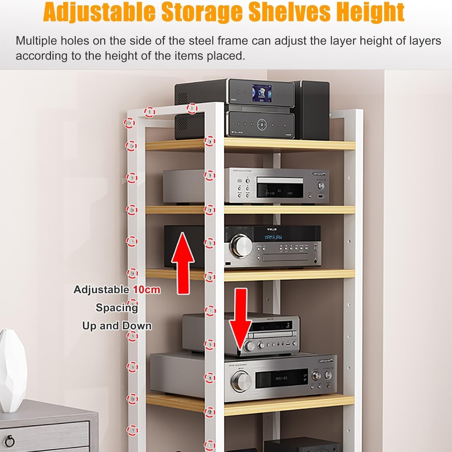 7 Tier Audio Rack Tower