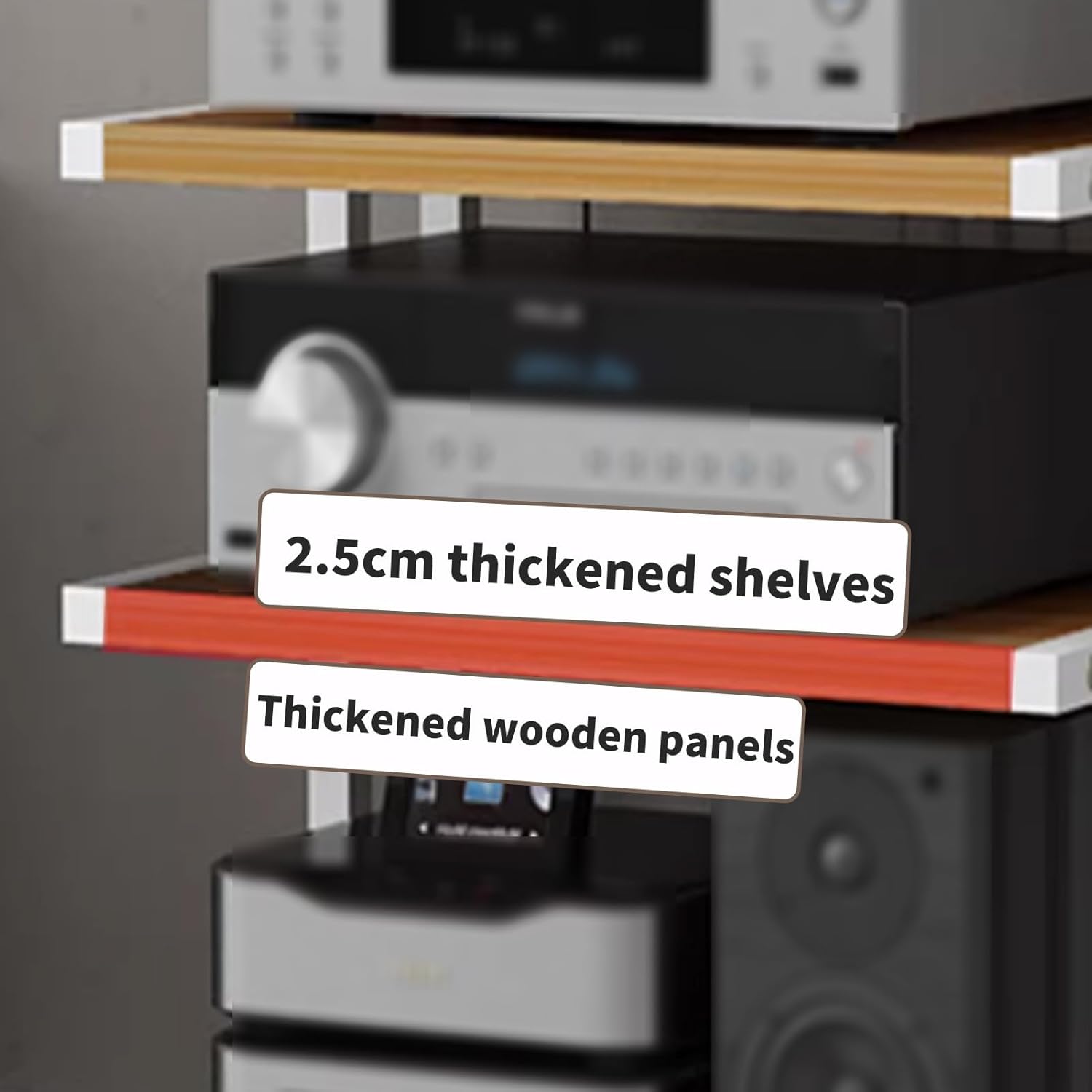 YUGXTH Movable Audio Video Components Cabinet