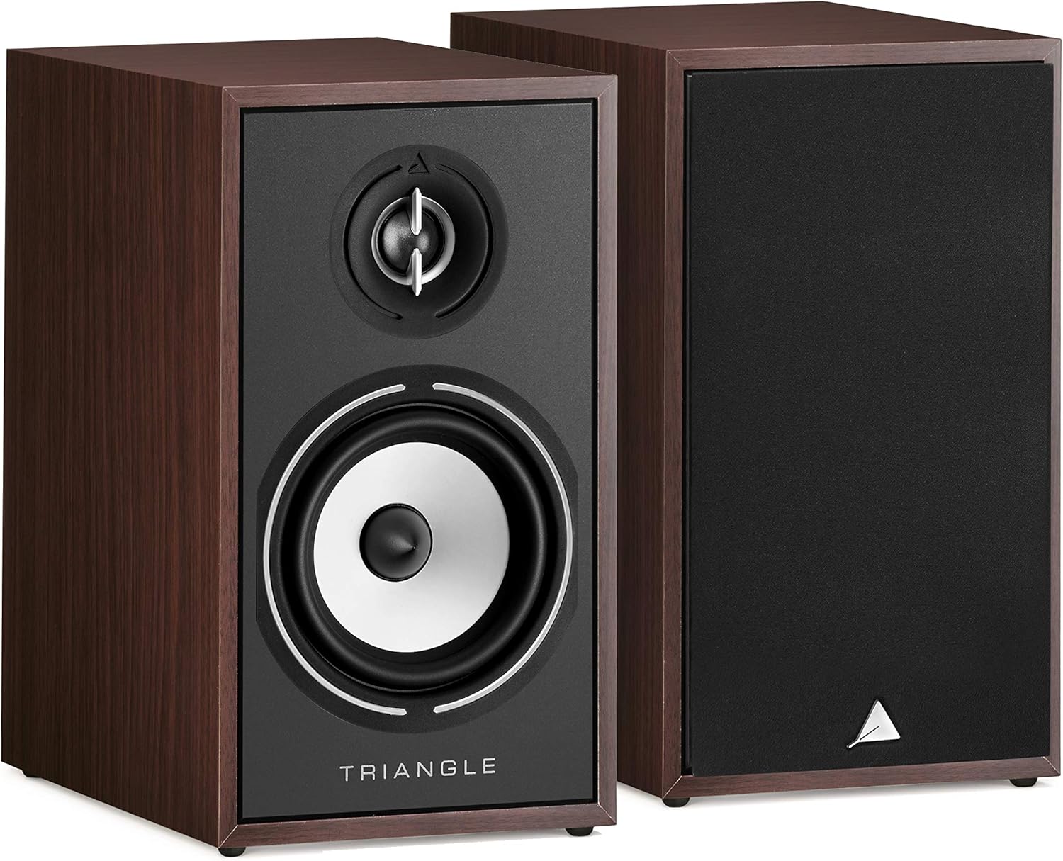 triangle - BOREA BR02 Hi-Fi Bookshelf Speakers - Power handling 80W - Output 89 dB/W/m - Versatile Music and Home Cinema - 176 x 310 x 274 mm - Walnut (Pair)