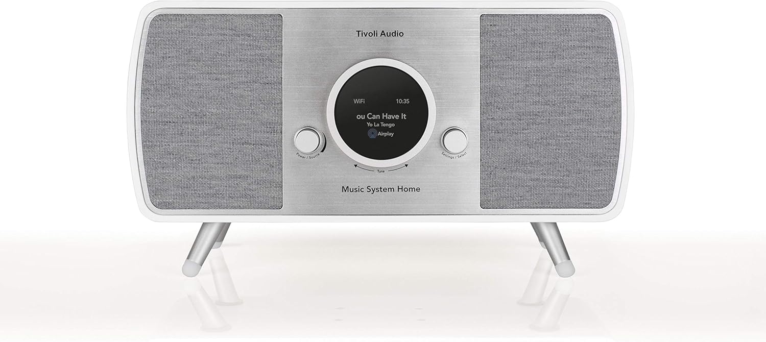 Tivoli Audio Music System Home Gen 2 Wi-Fi/AM/FM/Bluetooth Hi-Fi System (White/Grey)