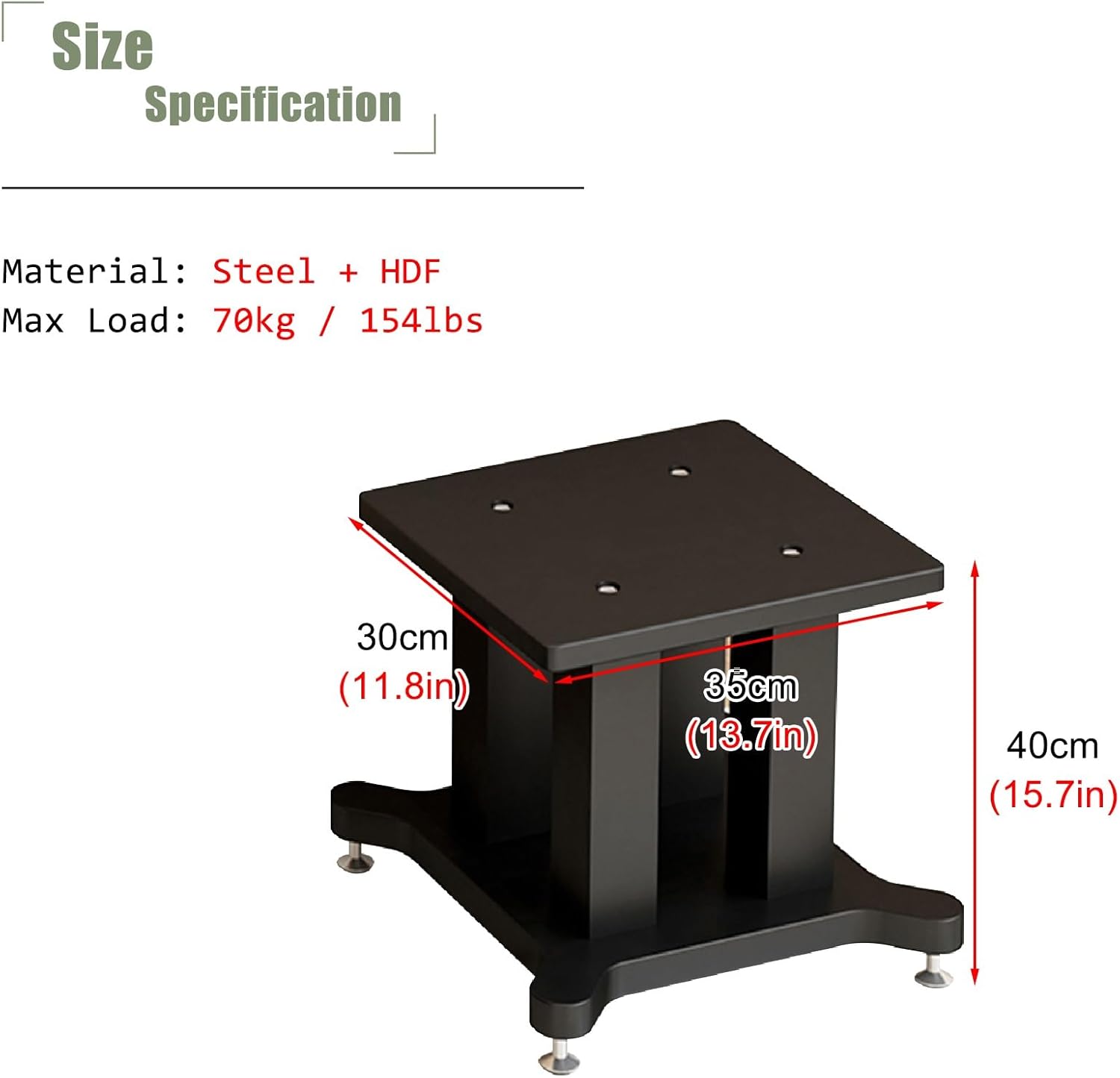 UrbanUp Audio Cabinet Rack 4 Post Stereo Cabinet Audio Rack Tower