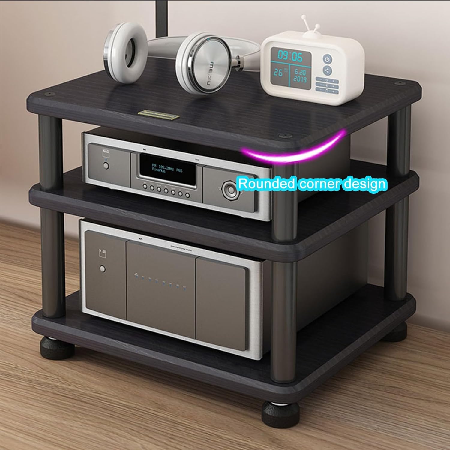 YQMHEZ 2/3/4 Tier Stereo Rack System Cabinet