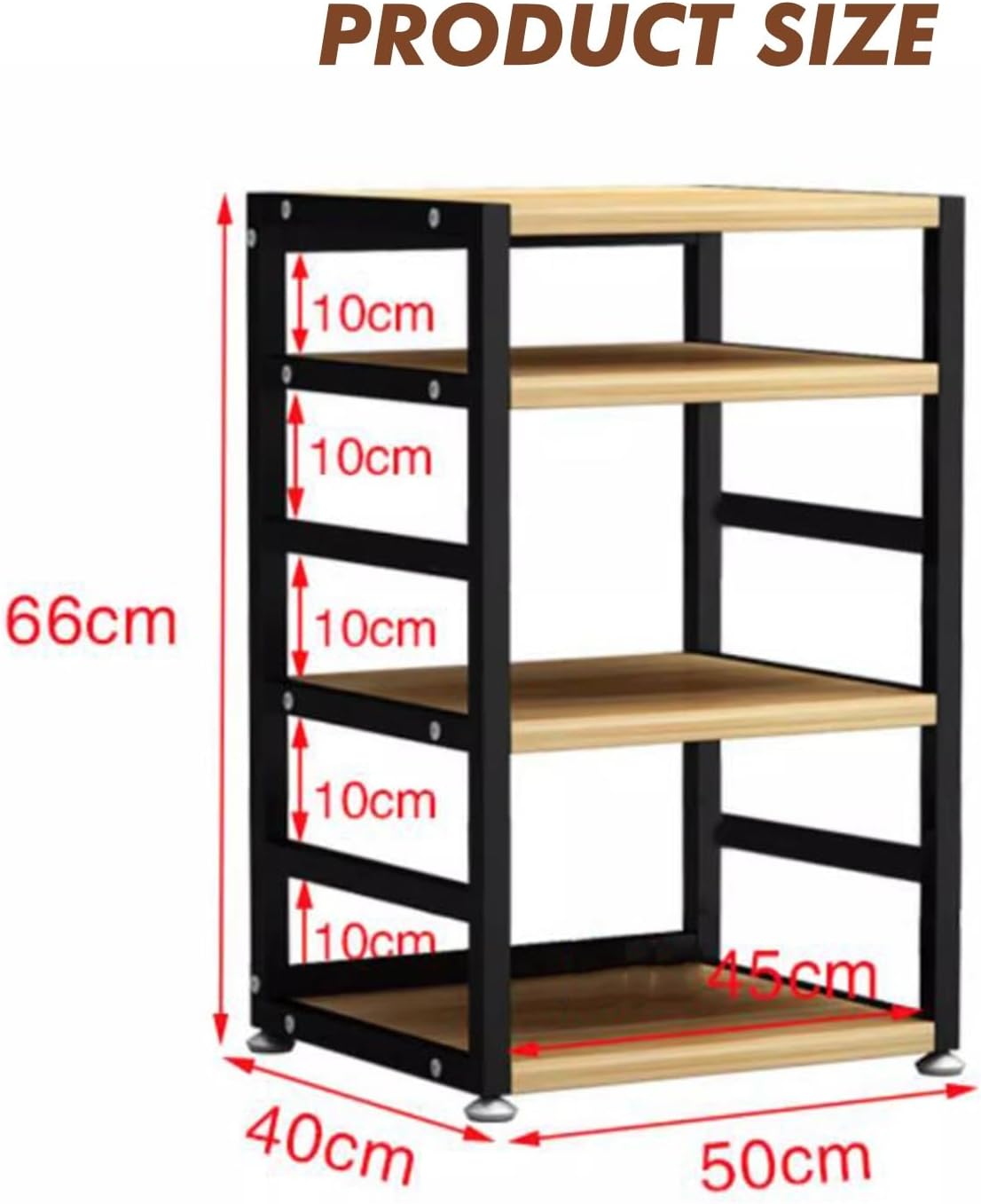 YLQFGUVWK 4 Layer Removable Media Stand Audio/Video Stand CD Player Stand Stereo Component Storage Cabinet Height Adjustable for Home/Office/Theater(Black)